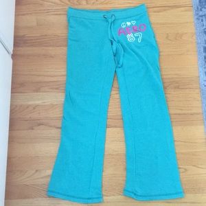 Aeropostale- Aero 87 turquoise sweatpants- size S